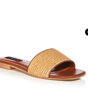 Aqua Women's Deker Slip-On Slides By - Dark Natural Raffia